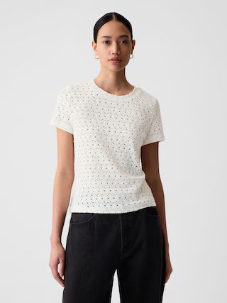 Lace Cropped T-Shirt | Gap (US)