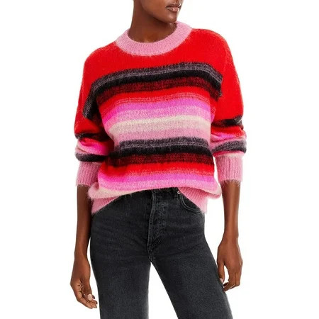 Essentiel Antwerp Womens Striped Ribbed Trim Pullover Sweater | Walmart (US)