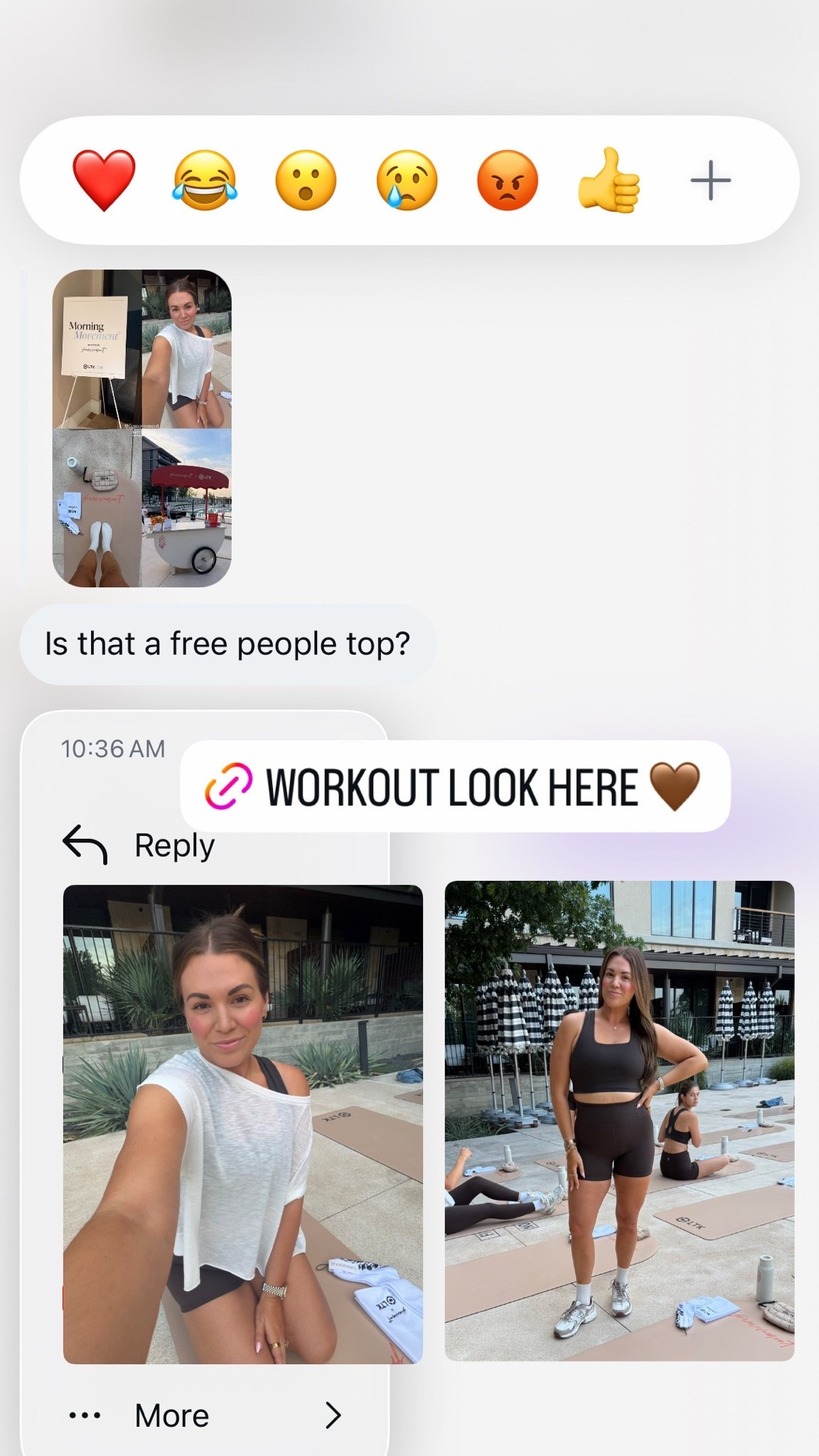 curvy midsize workout look! wearing size medium in white tee, size large in brown sports bra, and size large in shorts (could have sized down in shorts)

#LTKCon #LTKMidsize #LTKActive