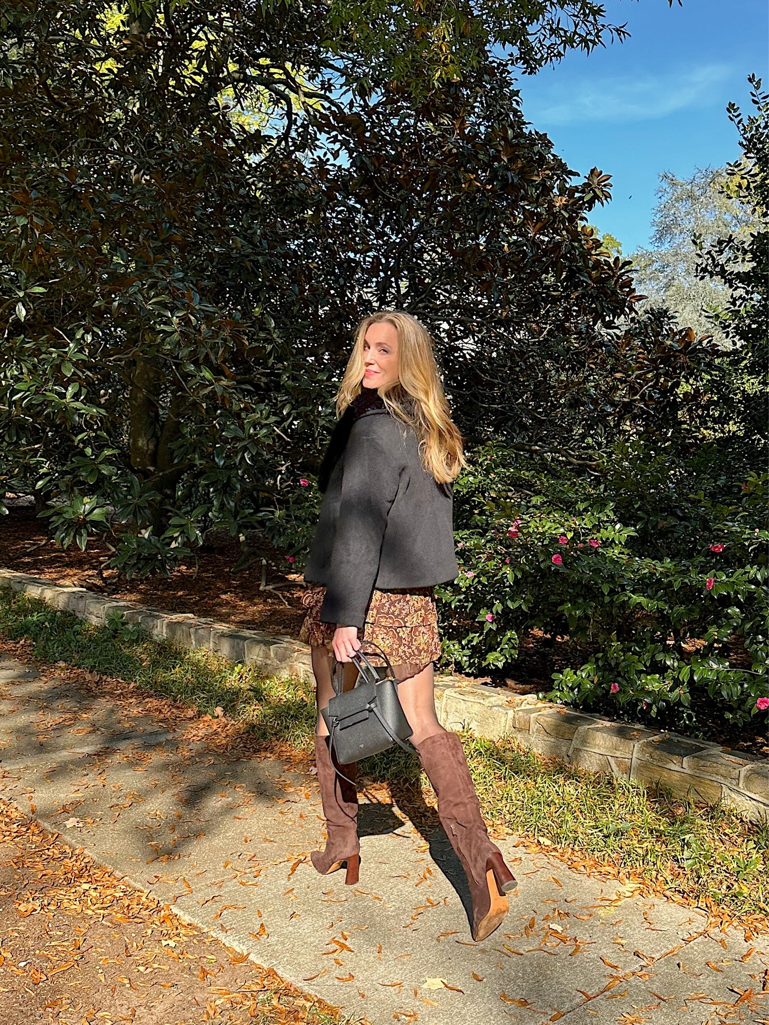 Fall outfit inspo! 🍁 Jacket and dress are old, similar linked. @samedelman boots TTS!

#LTKootd #LTKgrwm #LTKSeasonal