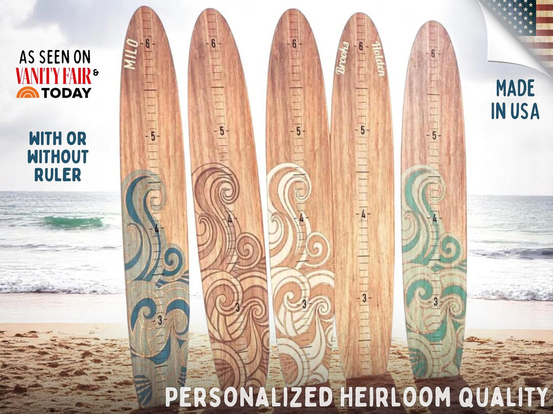 Name Surfboard GROWTH Chart-ocean Nursery Nautical Nursery Decor,beach Baby,decorative Surf Board... | Etsy (US)