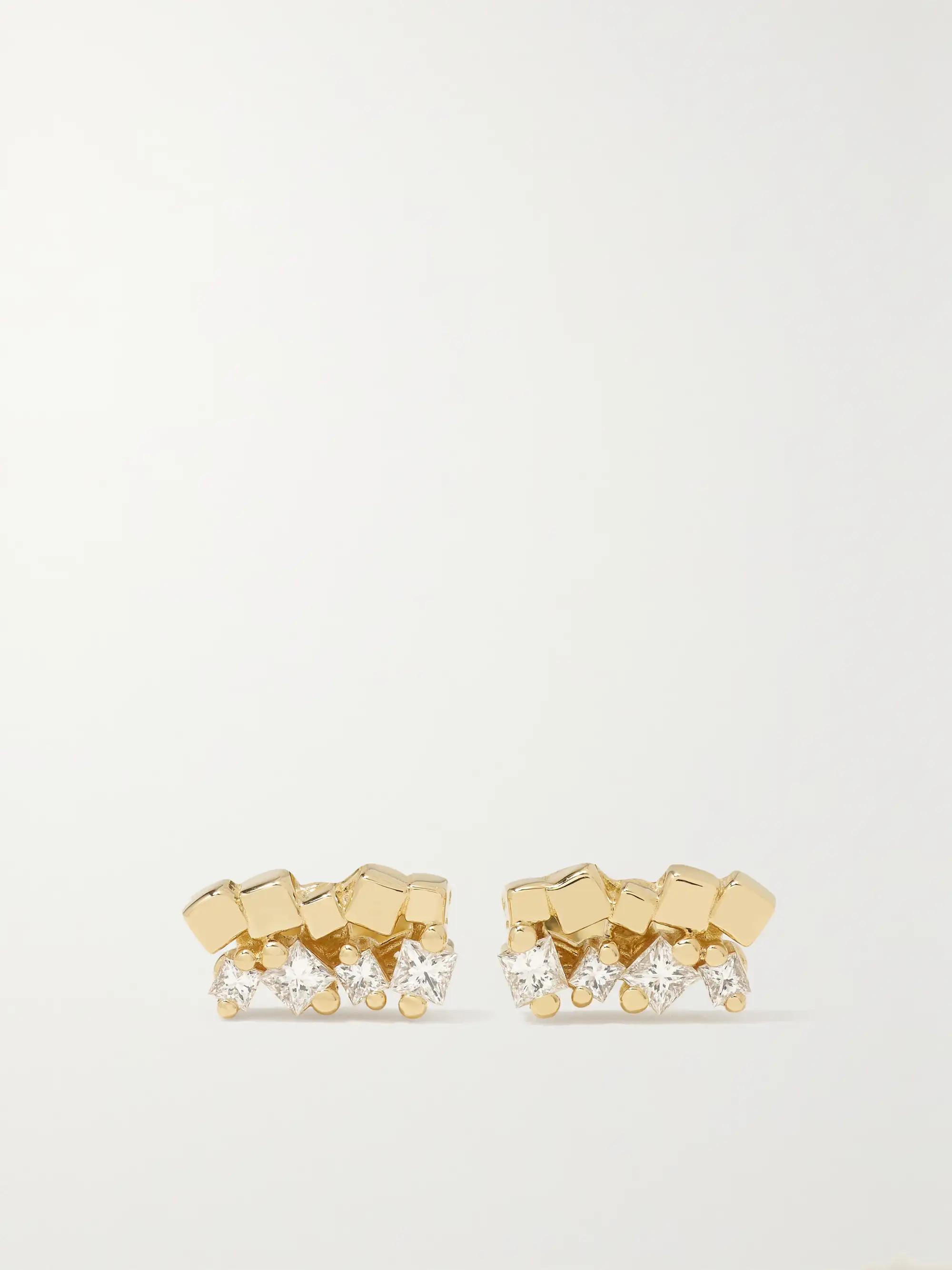 18-karat gold diamond earrings | NET-A-PORTER (US)