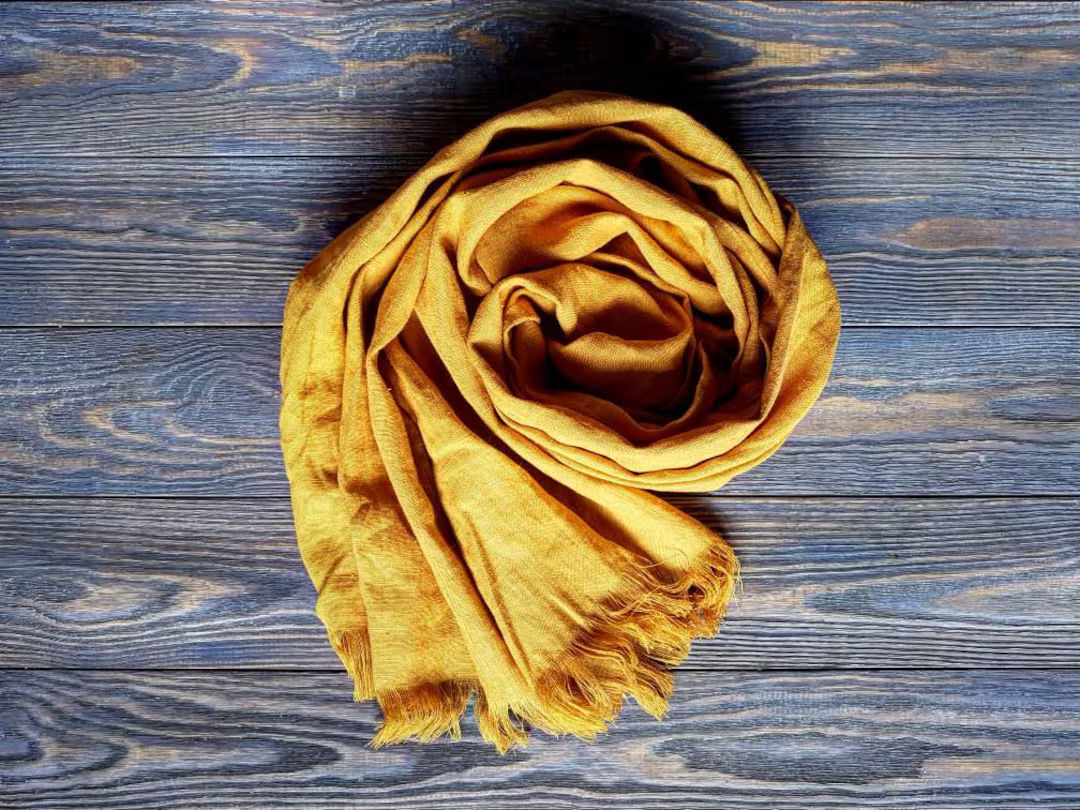 Long Yellow Linen Scarf, Mustard Linen Unisex Scarf, Long Linen Bright Scarf, Linen Scarf for Men... | Etsy (US)