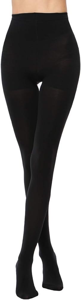 LASETA 2 Pairs Opaque Tights Control Top Pantyhose High Waist Tights for Women | Amazon (US)