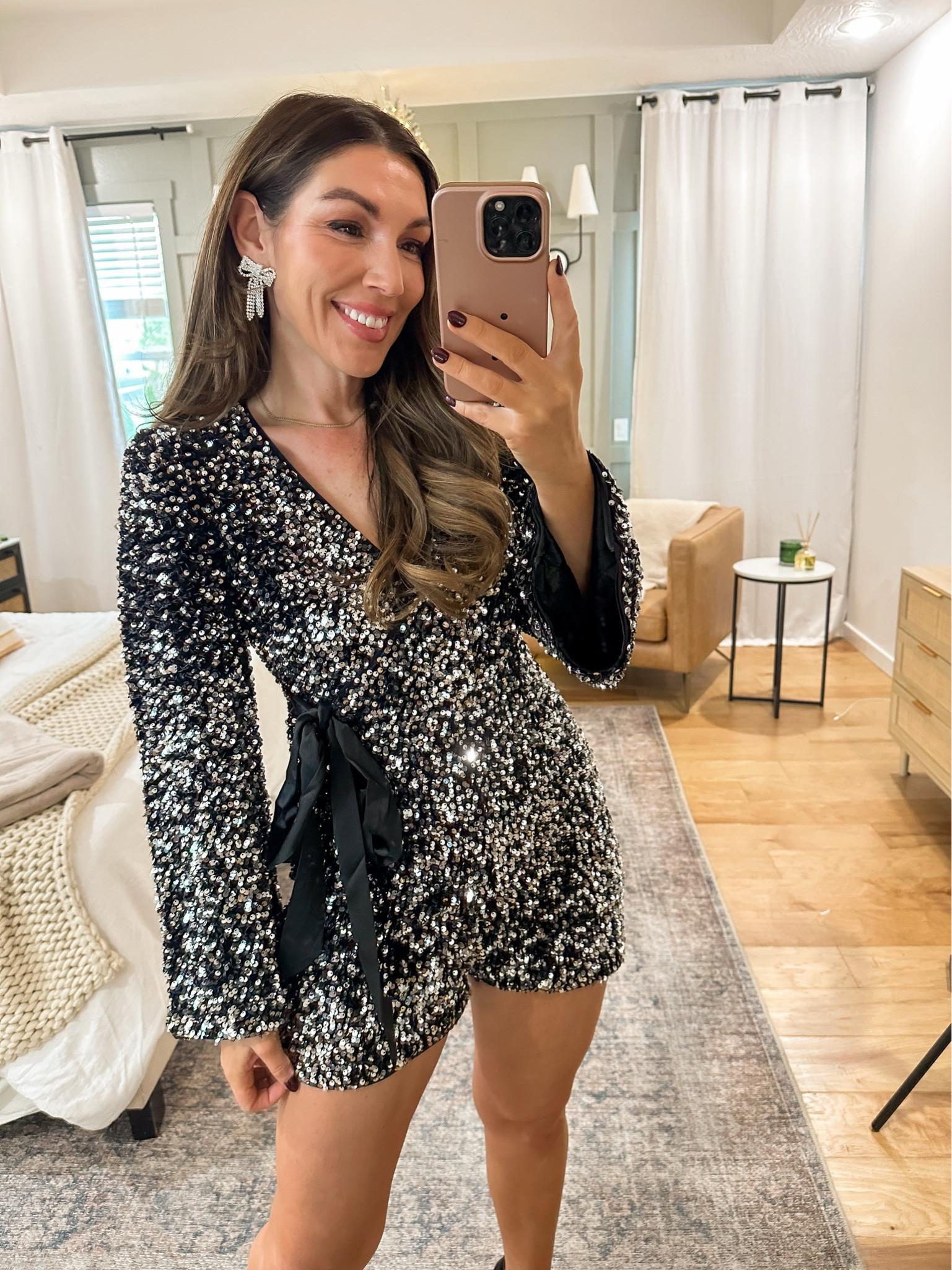 How amazing is this romper!?!! I had it in black last year and it went so perfectly with my bump! New Year’s Eve outfit inspo, bump friendly, NYE outfit, sequin outfit.

#LTKStyleTip #LTKFindsUnder100 #LTKHoliday