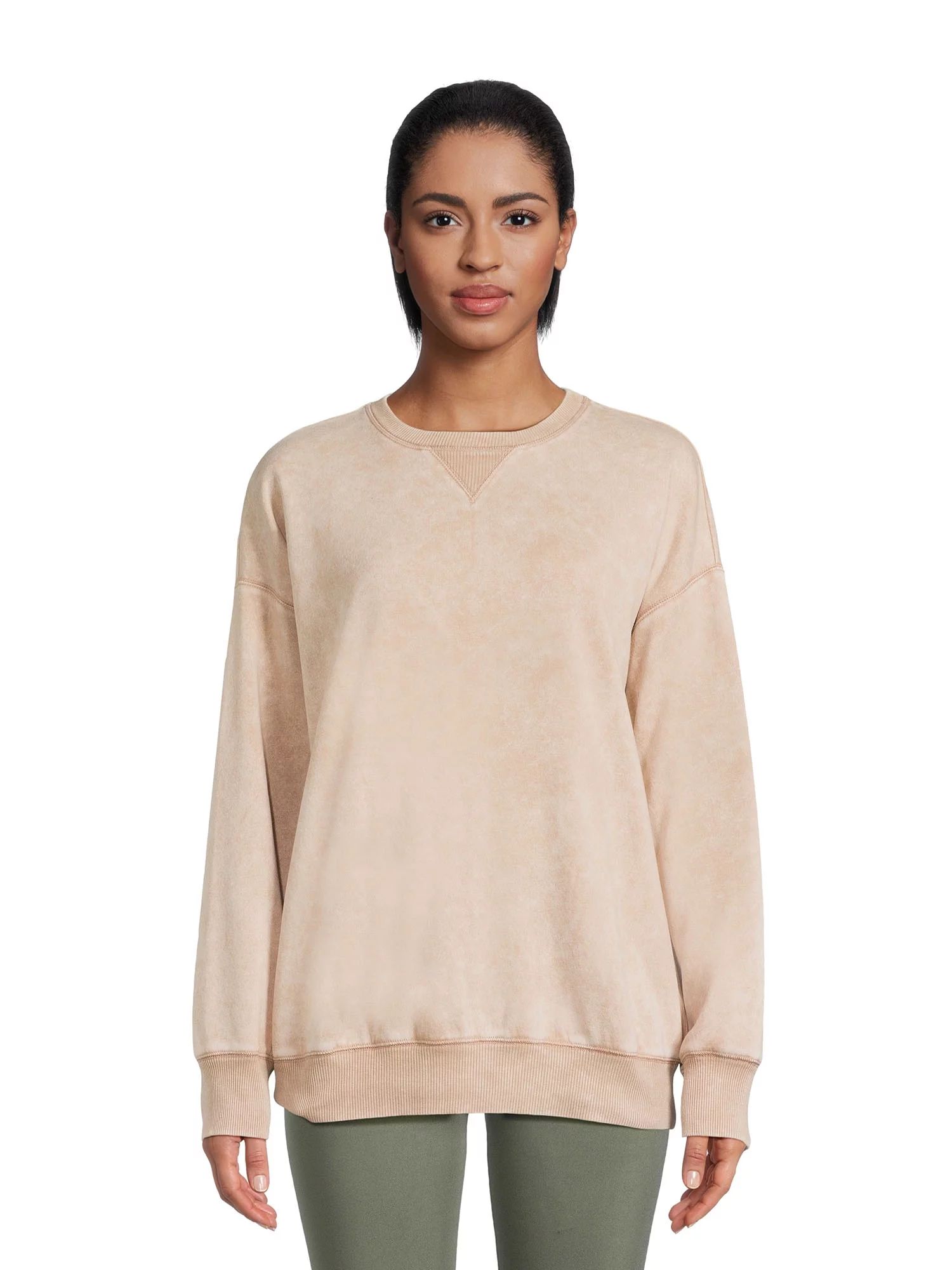 No Boundaries Juniors' Washed Crewneck Sweatshirt, Sizes XS-XXXL | Walmart (US)