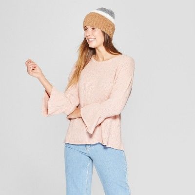 Women's Bell Long Sleeve Chenille Crew Pullover - Knox Rose™ | Target