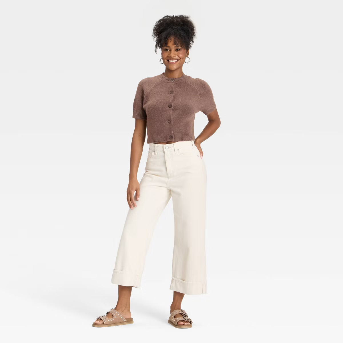 Women's Short Sleeve Cozy Knit Button-Down Cardigan - Universal Thread™ | Target