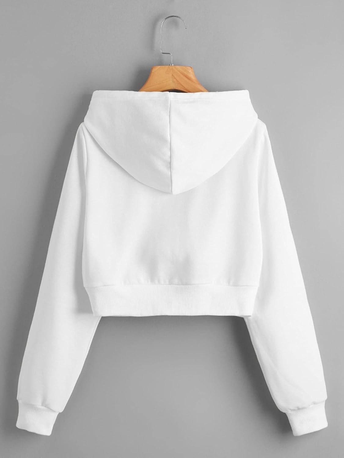 MakeMeChic Women's Cropped Zip Up Hoodie Sweatshirt Cropped Jacket | Amazon (US)