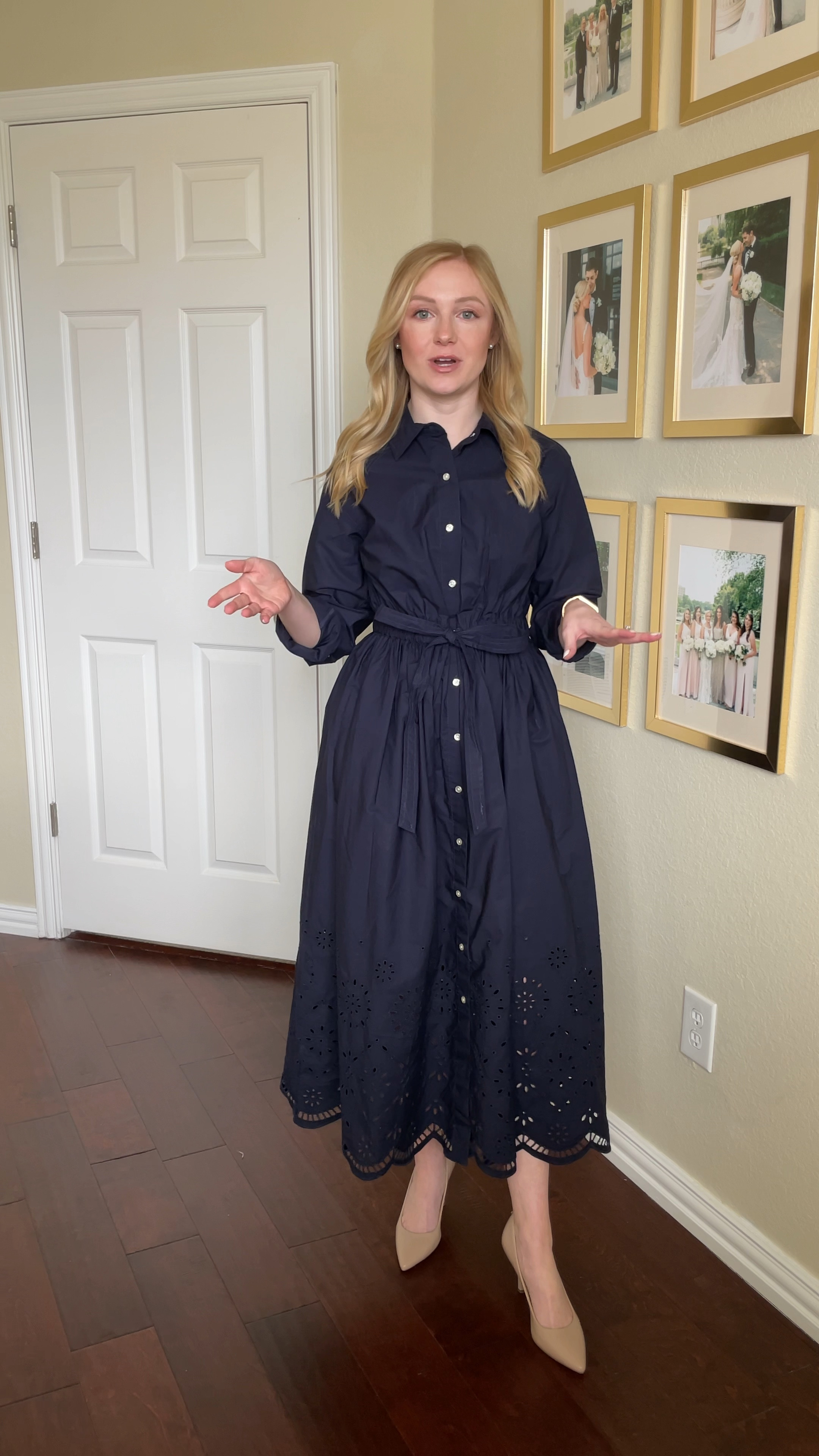 This dress is gorgeous, I cannot believe it’s under $40! Perfect for work in the spring | work dress, midi dress, shirt dress, navy dress, embroidered dress 

#LTKFindsUnder50 #LTKSeasonal #LTKWorkwear