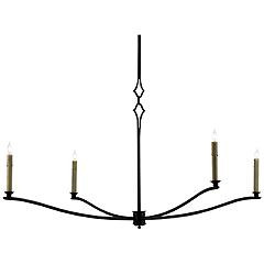 Currey &amp; Company Knole 49"W French Black 4-Light Chandelier | www.lampsplus.com | Lamps Plus