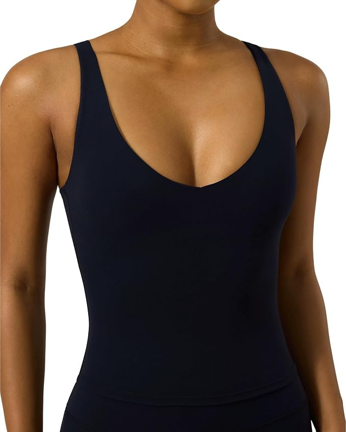 PAVOI ACTIVE Longline Sports Bra for Women, Mid Support Tank Top, FlexFlow | Wirefree Workout Cro... | Amazon (US)