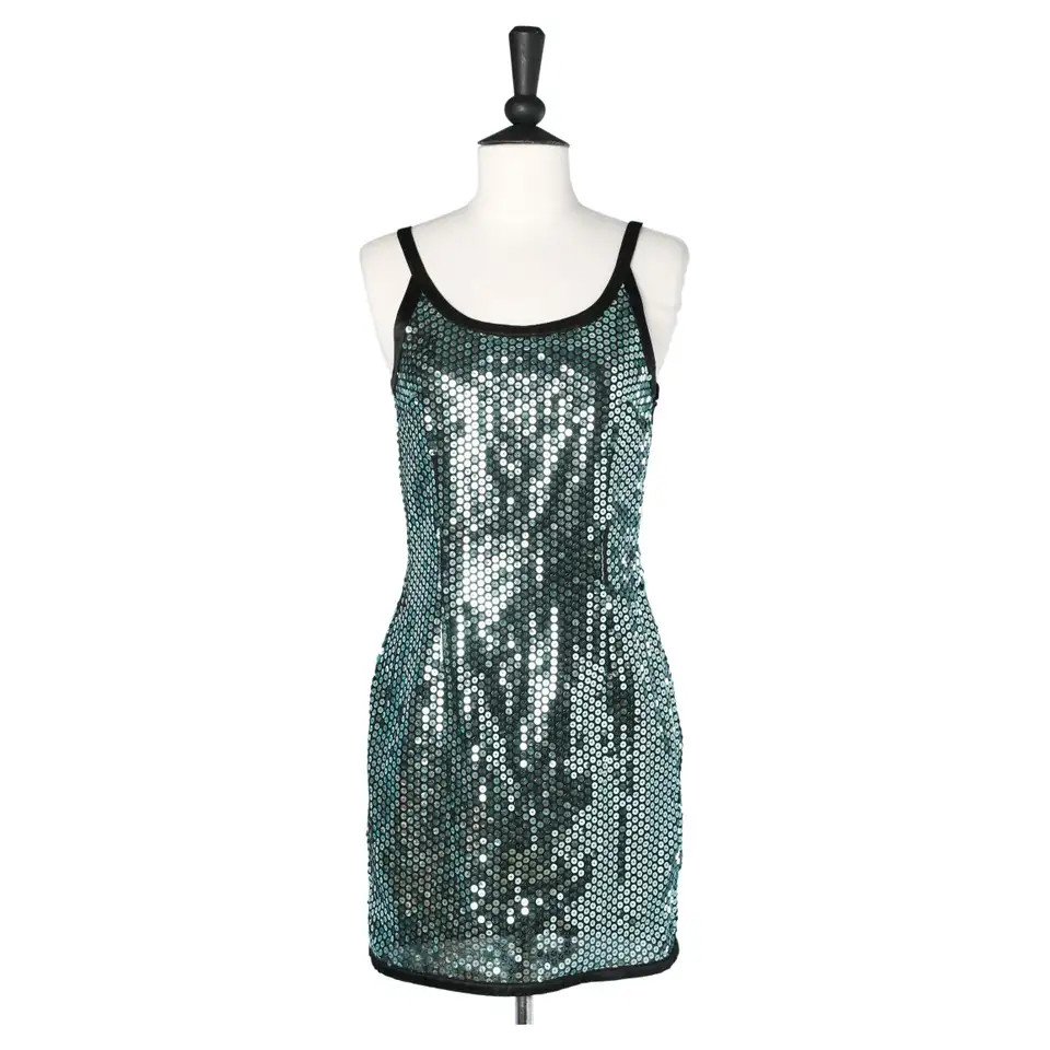 Mini dress with turquoise blue sequins D&G by Dolce&Gabbana | 1stDibs