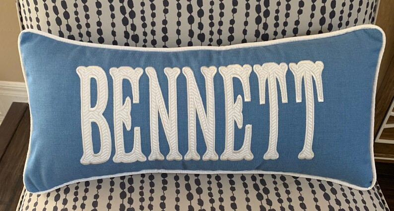 Custom Applique Personalized Name Pillow | Etsy | Etsy (US)