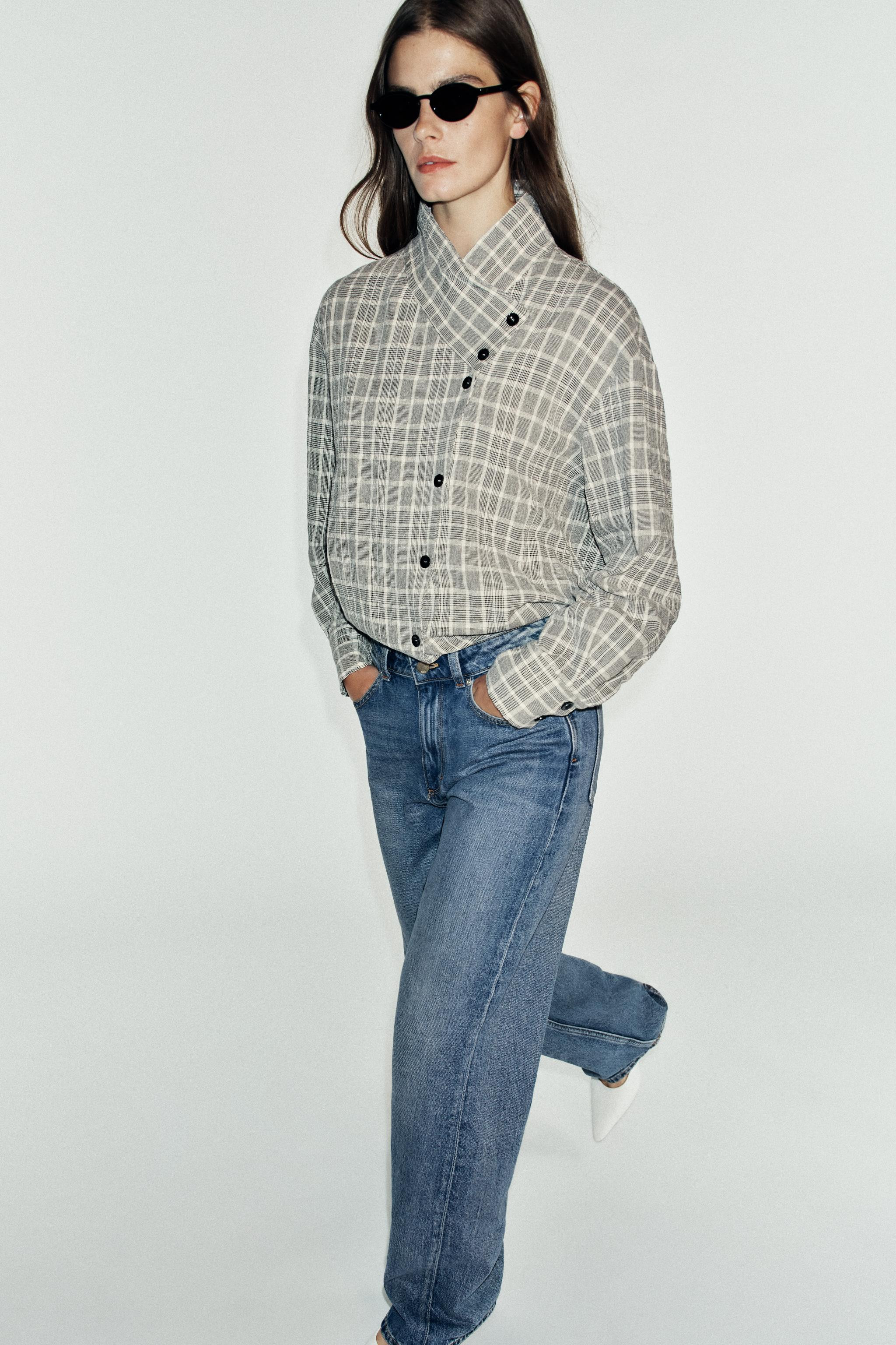 CHECKED WRAP SHIRT | Zara FR
