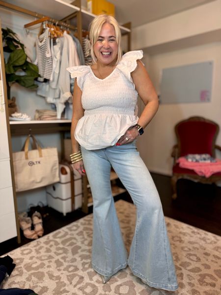 Bell bottoms?! Yes please! Walmart always has the cutest pieces. Perfect for transitioning into summer! 

#LTKfindsunder50 #LTKmidsize #LTKover40