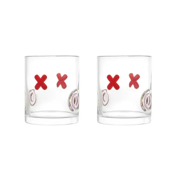 Thyme & Table 12 fl oz Valentine's Day XOXO Charm Drinking Glasses, Set of 2 | Walmart (US)
