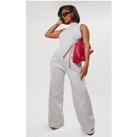 Shape Grey Sweat High Waist Wide Leg Sweatpants | PrettyLittleThing US