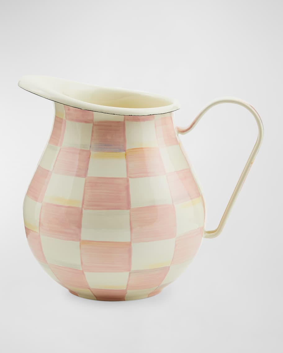 MacKenzie-Childs Rosy Check Pitcher | Neiman Marcus