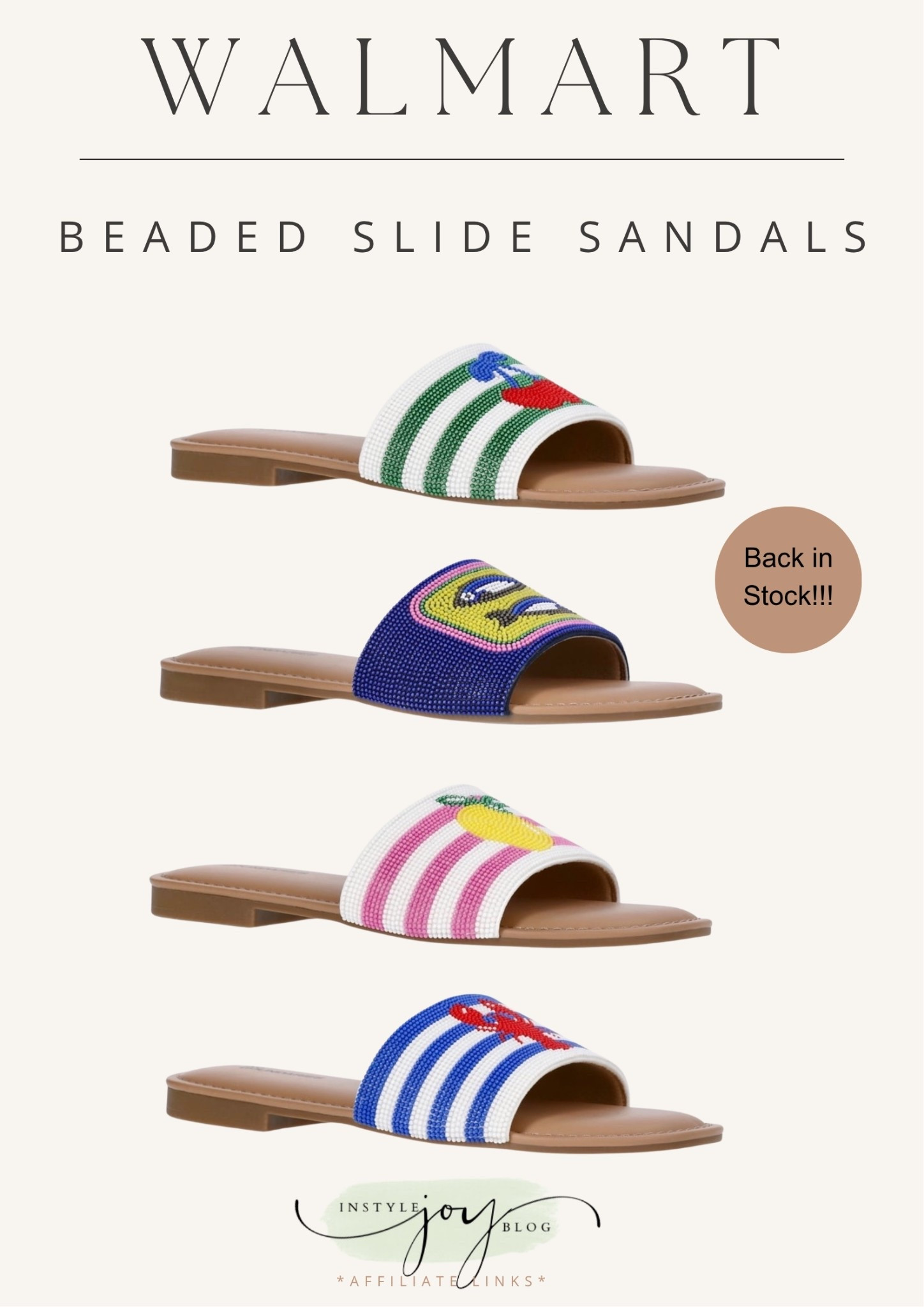 $25 Walmart No Boundaries Women's Beaded Slide Sandals

#LTKSwim #LTKTravel #LTKSeasonal