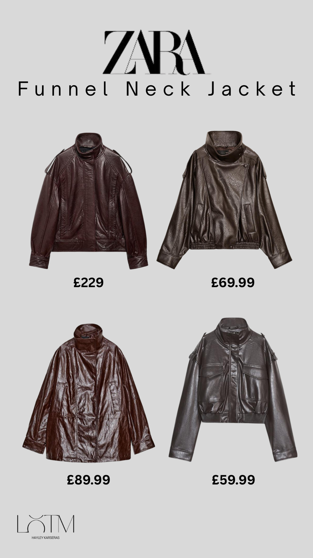 The viral funnel neck leather jacket from Zara has lots of different style options. Which is your favourite? 
#zara #leatherjacket 

 #LTKFashionMonth #LTKspring #LTKstyletip
