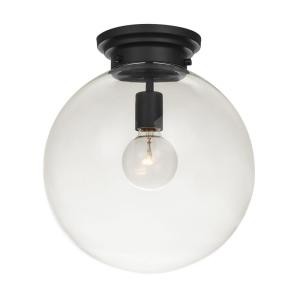Globe Electric Portland 1-Light Black Semi-Flushmount-65954 - The Home Depot | The Home Depot