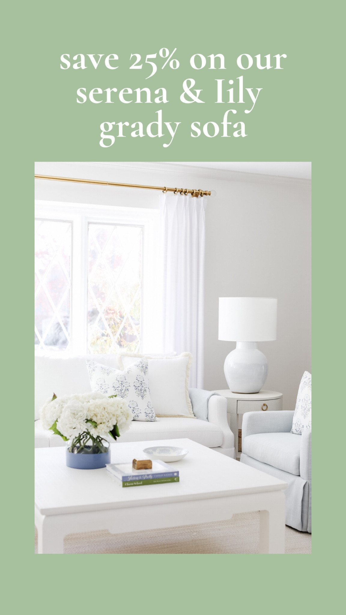 Serena & Lily Grady Sofa

American Made – these sofas are handcrafted in North Carolina.
140+ fabric options
Sustainable practices + eco-friendly materials
8-way hand-tied springs for even comfort and suspension
Seat cushions are made of soy-based foam core with downproof ticking


#LTKSaleAlert #LTKHome #LTKStyleTip