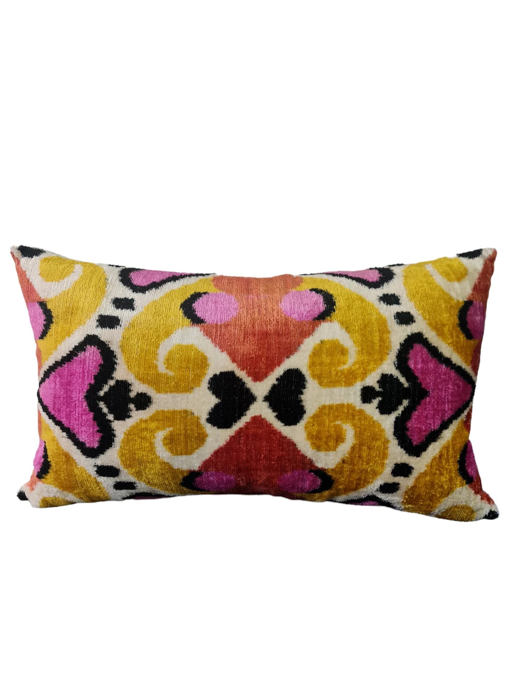 Handmade Ikat Velvet Cushion Cover Ikat Velvet Cushion Cover Handmade Silk Ikat Velvet Cushion Th... | Etsy (US)