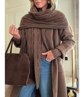 Splendid x Cella Jane Blog Boucle Wool Blend Cable Knit Scarf | Dillard's | Dillard's