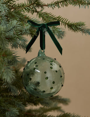Milay Glass Ornament (set of 2), Pink + Red | Lulu and Georgia 