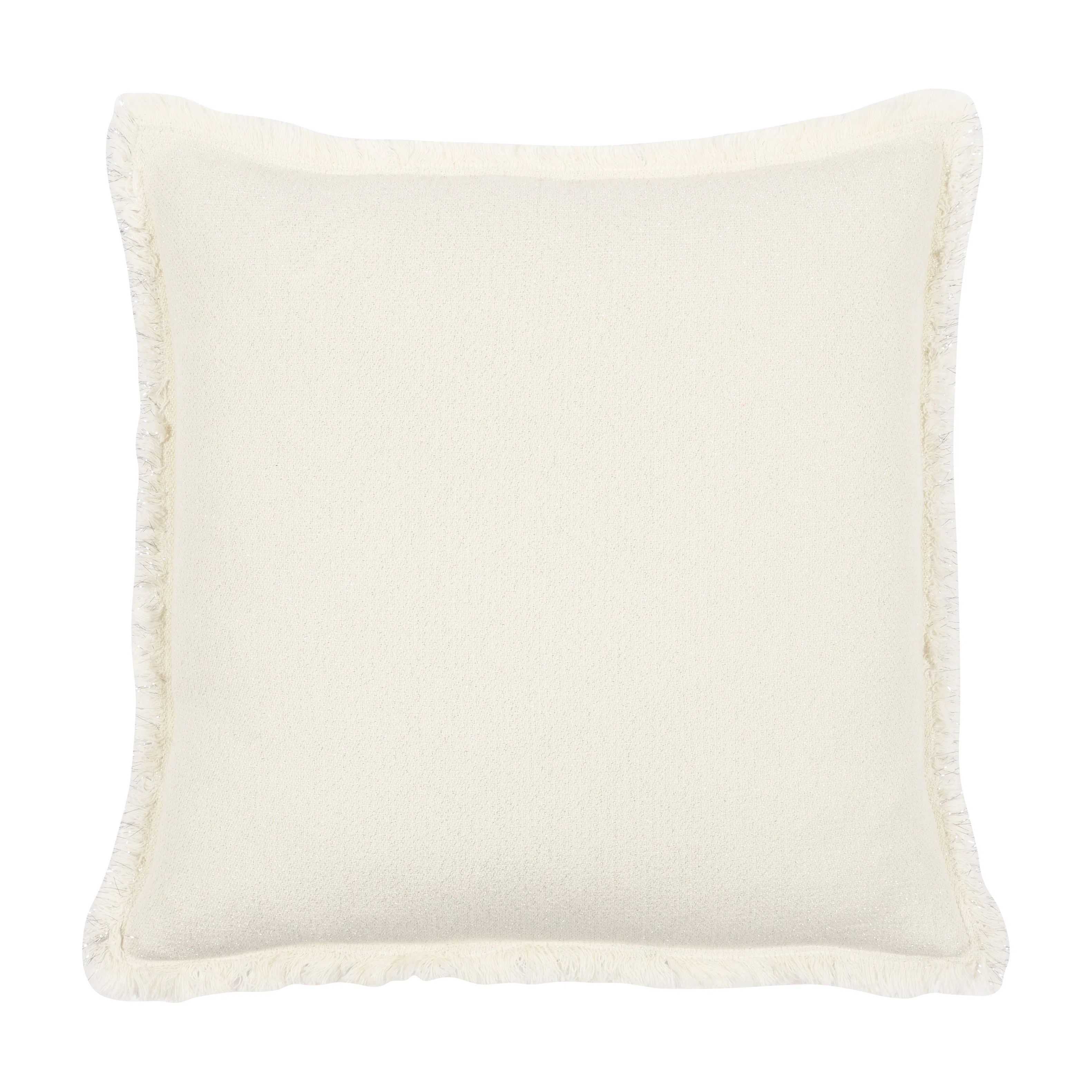 Lurex Garment Washed Flange/Feather Filled Decorative Pillow, 20" x 20" | Wayfair North America