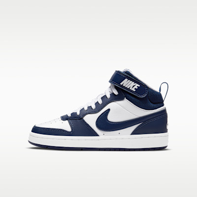 Nike Court Borough Mid 2 Big Kids' Shoes in White, Size: 6.5Y | CD7782-100 | Nike (US)