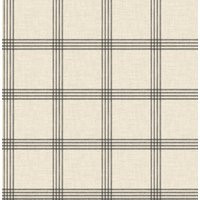 York Twain Plaid Wallpaper, Non Woven in Black by DecoratorsBest | DecoratorsBest