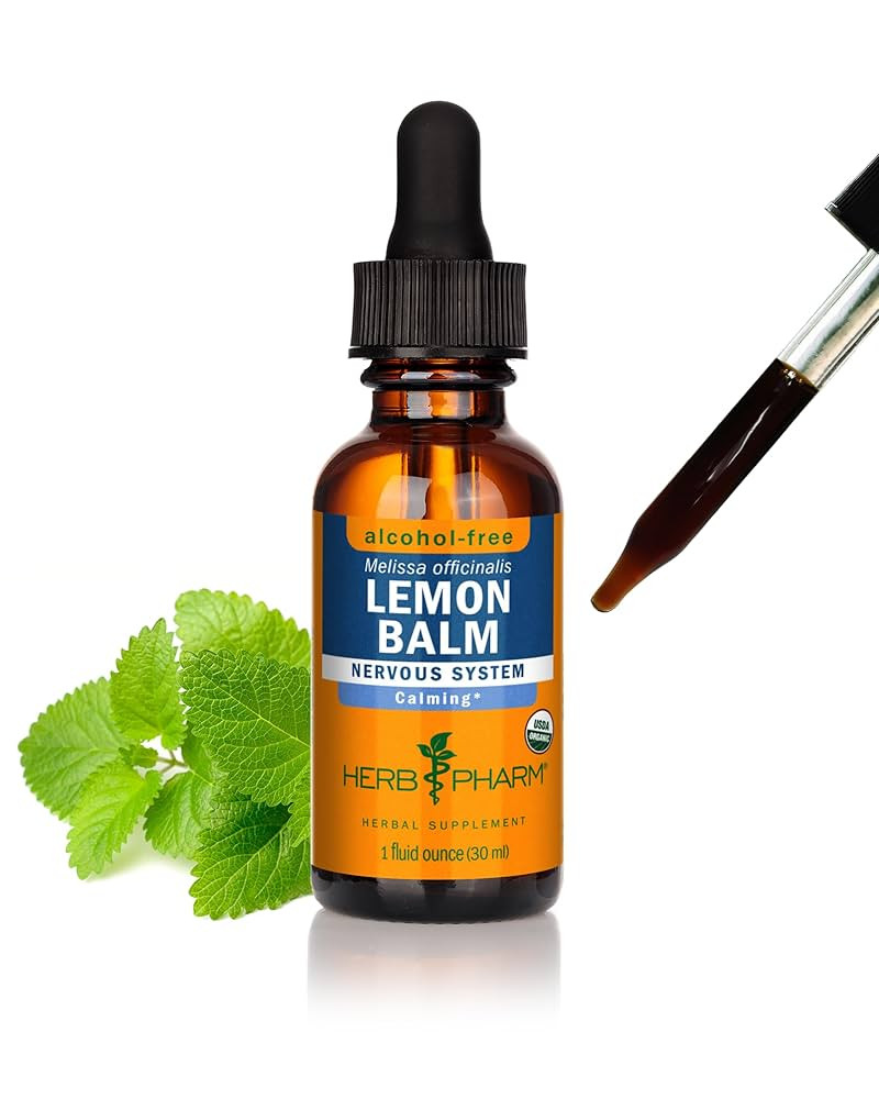 Herb Pharm Certified Organic Lemon Balm Liquid Extract for Calming Nervous System Support, Alcoho... | Amazon (US)