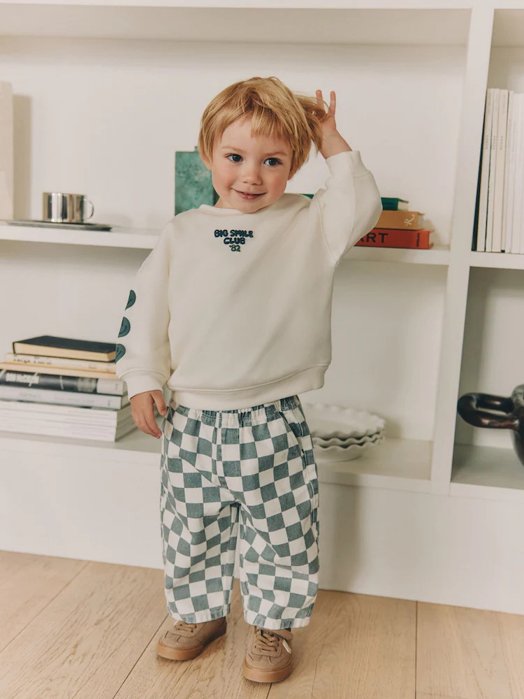 White and Green Long Sleeve Top and Trousers Set (3mths-7yrs) | Next US