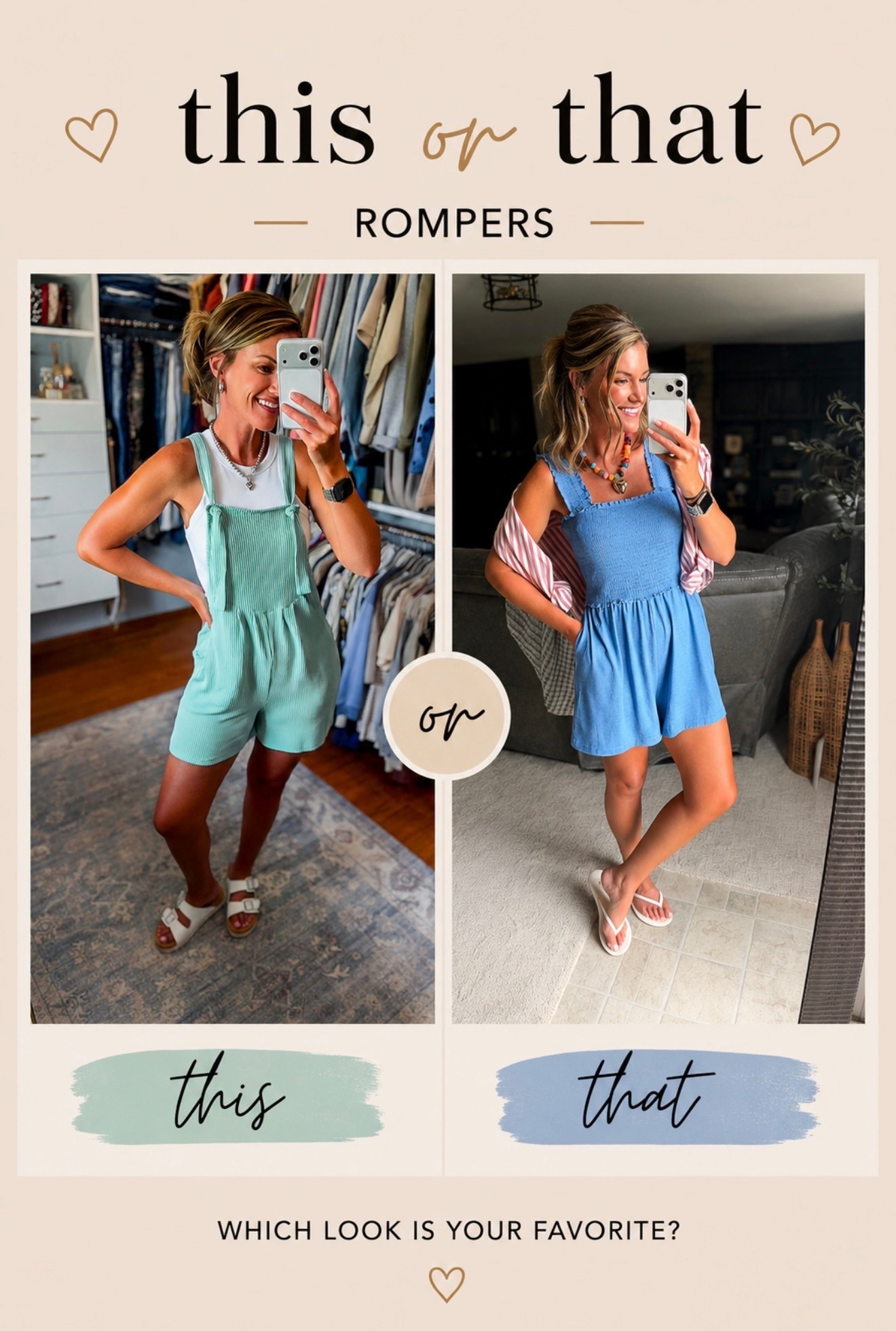 Both are incredibly comfortable. Can’t go wrong with either romper style. Wearing medium in both.

#LTKmomlife #LTKootd #LTKSeasonal