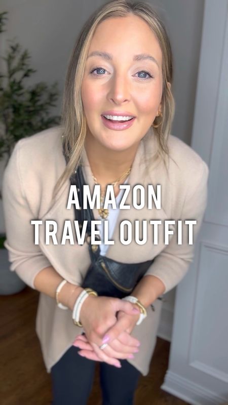 Amazon travel outfit idea. Casual
Spring leggings outfit with the best Amazon coatigan! I love the oversized tee for layering and my Nikes are on sale! 

Wearing tts in leggings and coatigan
Sized up a half in sneakers
Sized up in the tee



#LTKbump #LTKVideo #LTKtravel