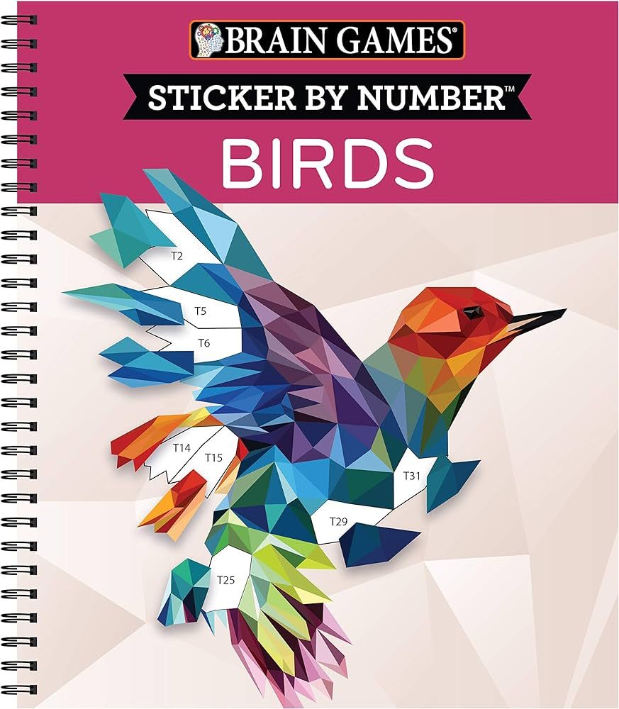 Brain Games - Sticker by Number: Birds (28 Images to Sticker) | Amazon (US)