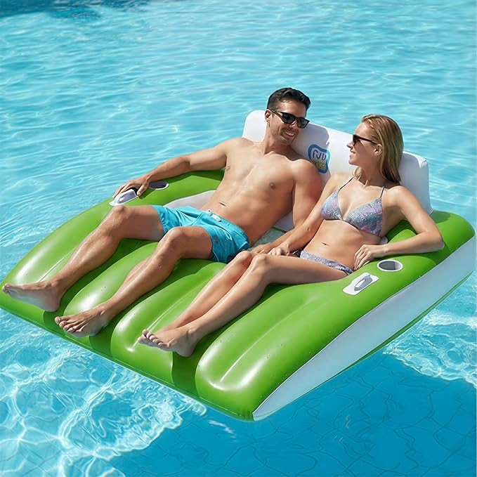 Funscape Inflatable Pool Lounge Floats Adult, Large Swimming Pool Sofa Floaties, Beach Tanning Re... | Amazon (US)