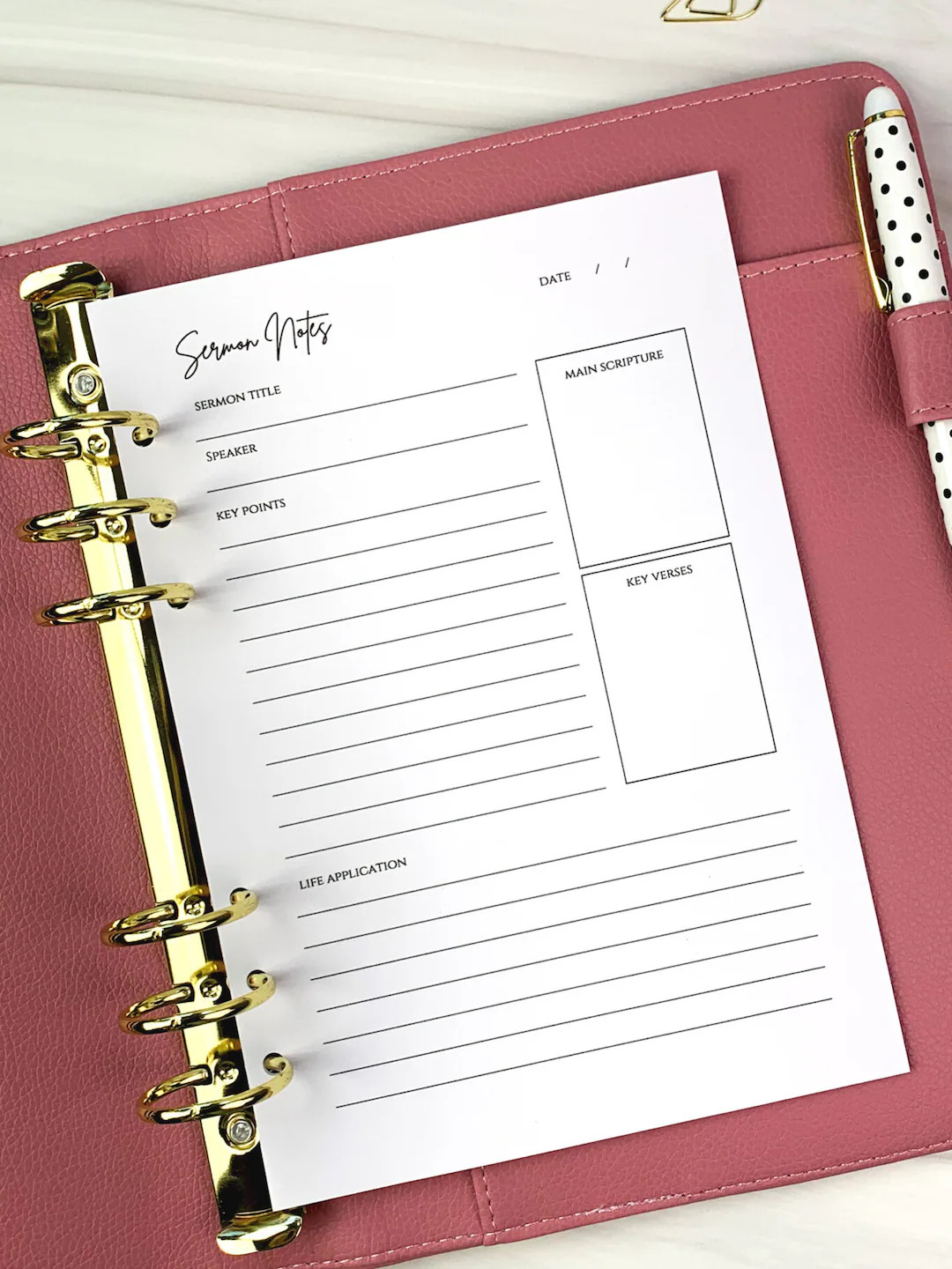 A5 Sermon Notes Inserts PRINTED Church Notes Christian Planner Inserts Bible Study Inserts Faith ... | Etsy (US)