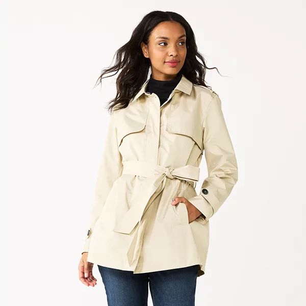 Women's Nine West Signature Trench Coat | Kohl's