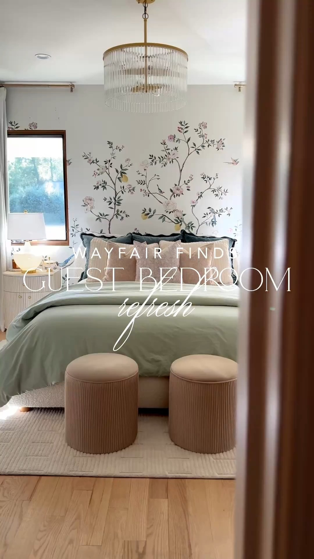 Refreshing our guest bedroom with this gorgeous new Wayfair bedding! This quilt is incredible, soft and a designer look for less! Our bouclé bed, ottomans, dresser, mirror, and lamps are all from Wayfair as well! #WayfairPartner #ad #NewYearNewYou #Wayfair @wayfair#

#LTKvlog #LTKHome #LTKSaleAlert