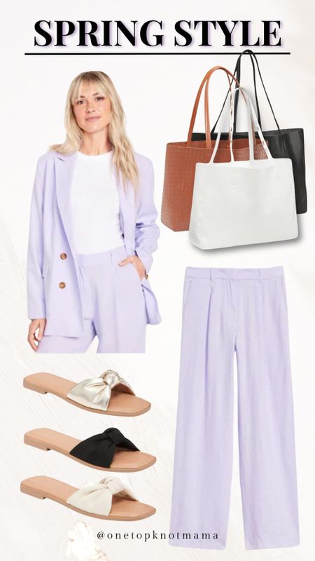 Spring outfit, linen Blazer, linen pants trousers, lilac, old navy finds, lilac linen, tall friendly fashion, 

#LTKmidsize #LTKsalealert #LTKfindsunder50