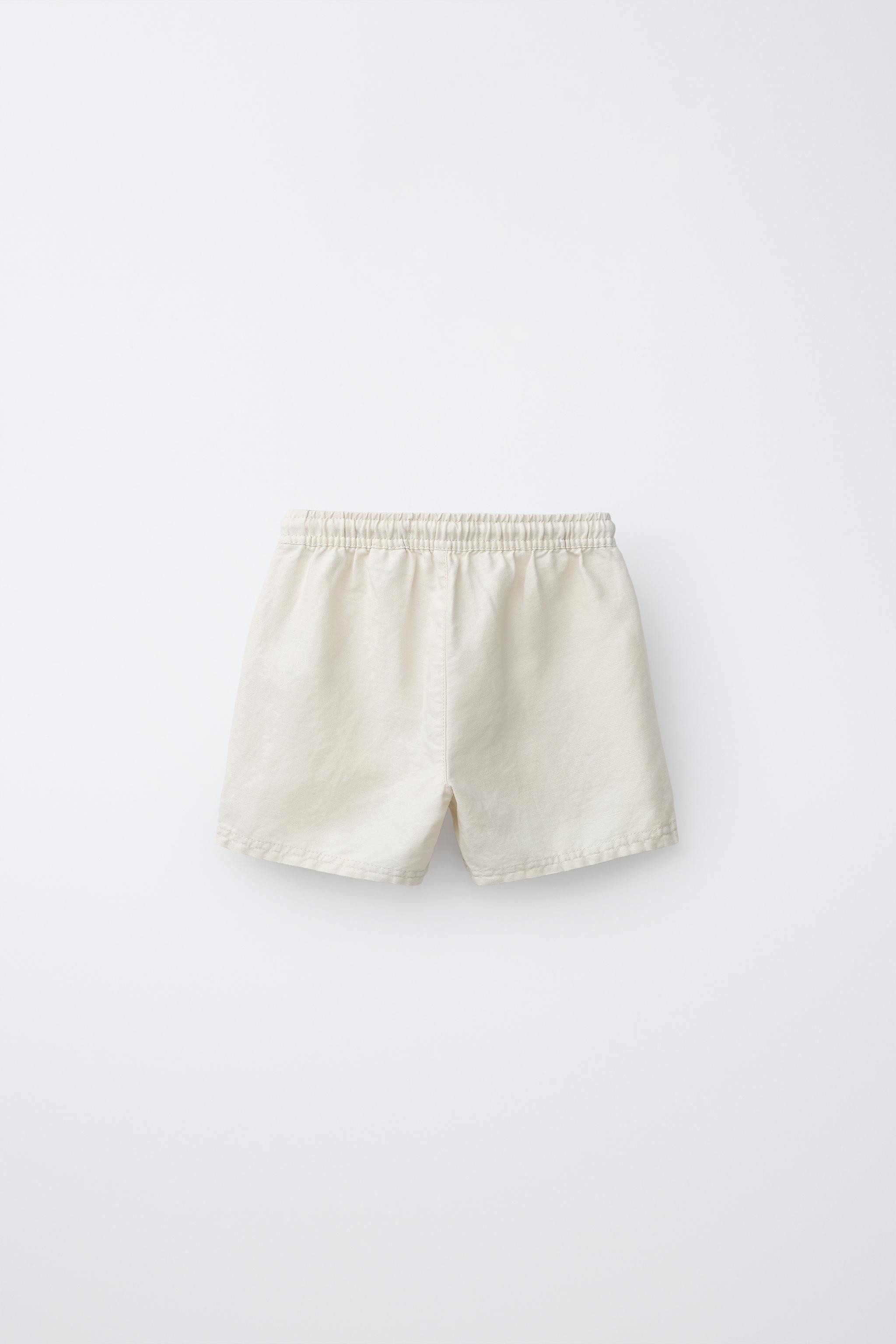 COTTON AND LINEN BERMUDA SHORTS | Zara UK