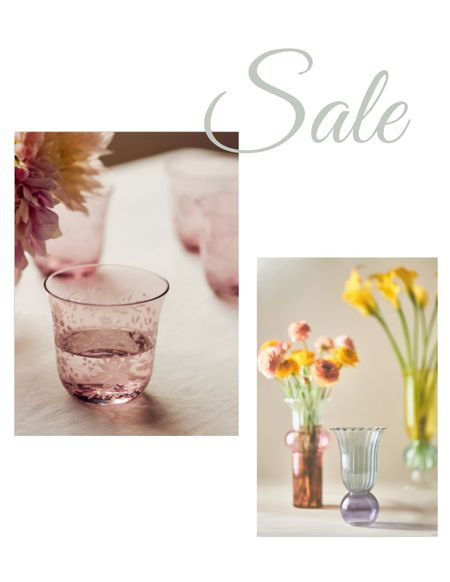 Sale favorites from Anthropologie 
Home decor, vase, blush pink glassware 

#LTKsalealert #LTKhome
