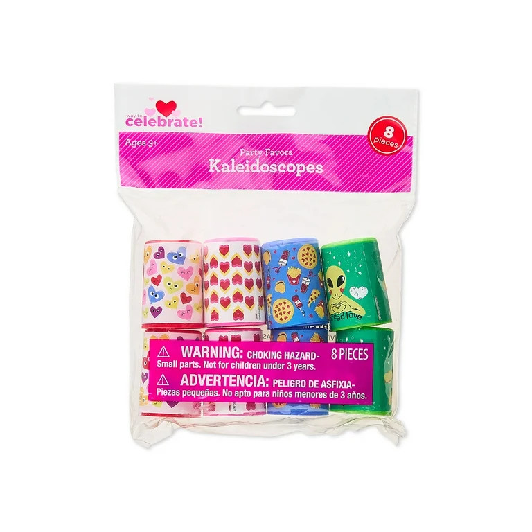 Kaleidoscope Party Favors, Multicolor, 8 Count, Valentine's Day by Way To Celebrate | Walmart (US)