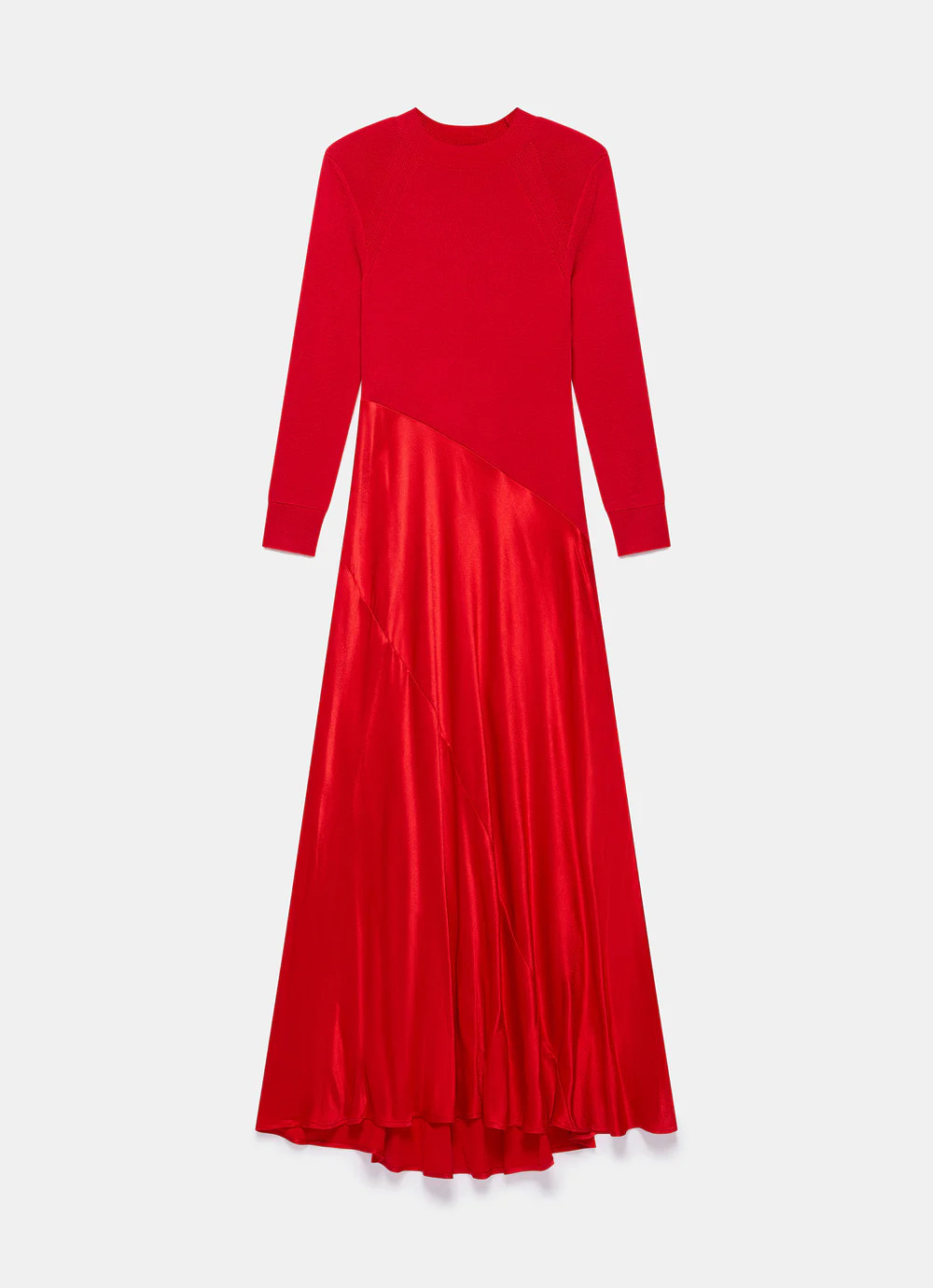 Red Knit Contrast Maxi Dress | Mint Velvet