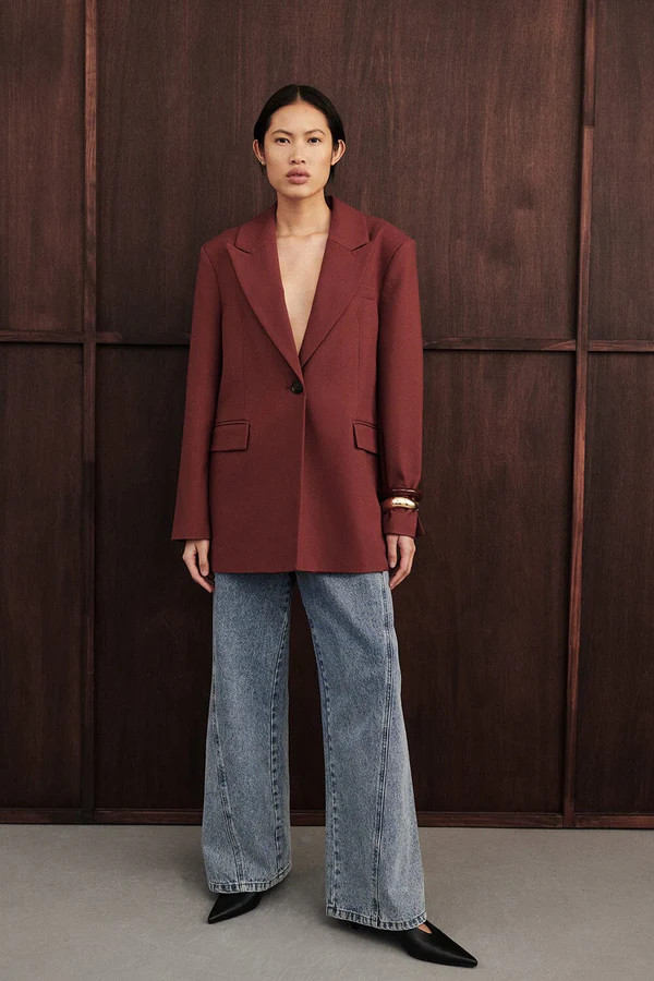 CARSON MID BLUE WIDE LEG JEAN | DISSH