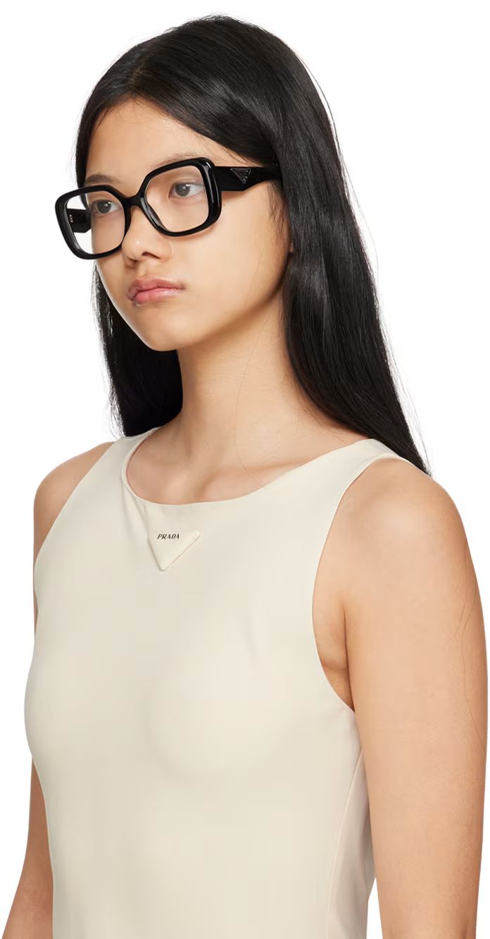 Prada Eyewear - Black Square Glasses | SSENSE
