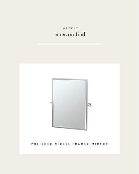 Weekly Amazon Find: rectangular, polished nickel, framed mirror 

#LTKbeauty #LTKhome